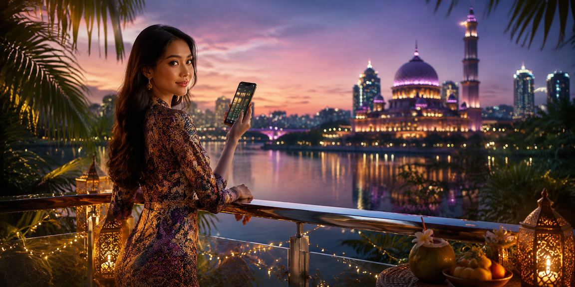 Suasana pertaruhan dan permainan dalam talian Putrajaya dengan rekaan batik Malaysia di prebet